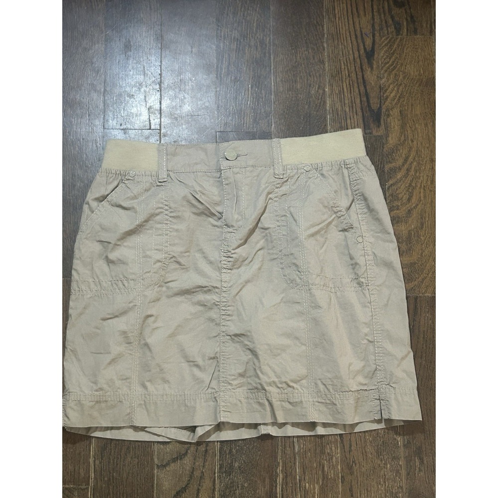 Womens GLORIA VANDERBILT 100% Cotton  Khaki Ripstop Skort‎ Size 6p